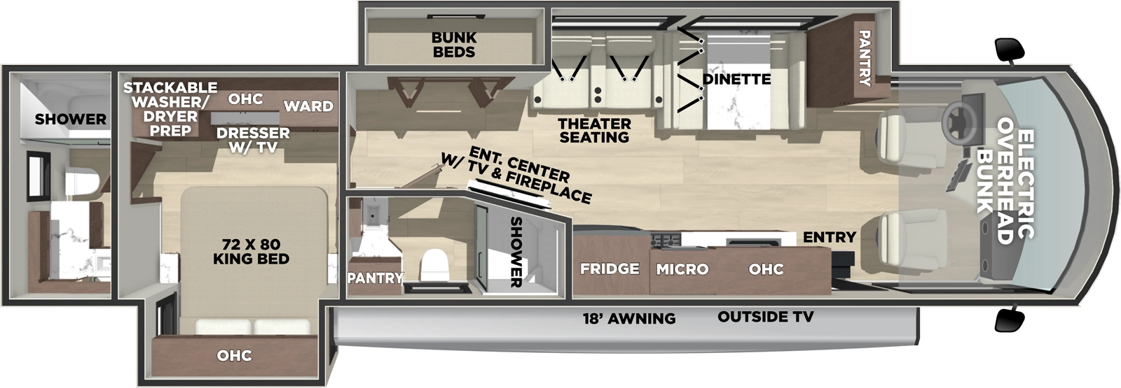 2026 Georgetown 7 Series GT7 36K7 Floorplan - Forest River RV